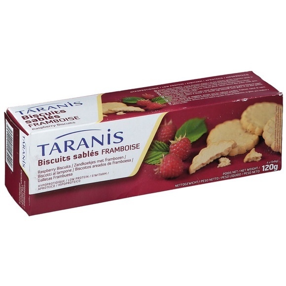 Taranis Sandgebäck mit Himbeeren