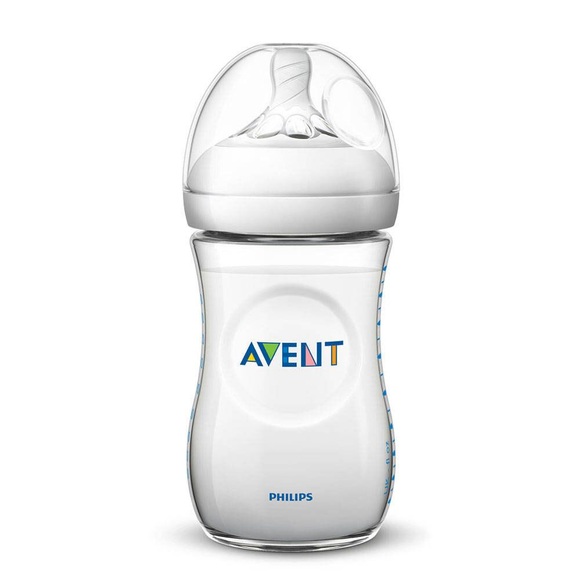 Philips Avent Natural Flasche SCF033/17, 260ml, 1 Stück, transparent - Gr.260ml-350ml