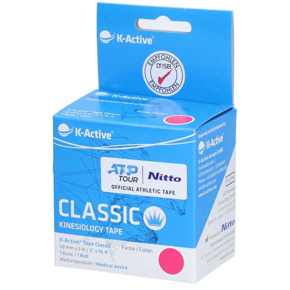 Naqi K-Active® Tape Kinesiologie 5 cm x 5 m rosa