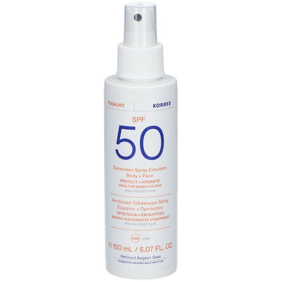 Korres natural products Sonnenpflege Korres natural products Sonnenpflege YOGHURT Sonnenschutz Sprüh-Emulsion für Gesicht & Körper SPF50 sonnencreme 150.0 ml