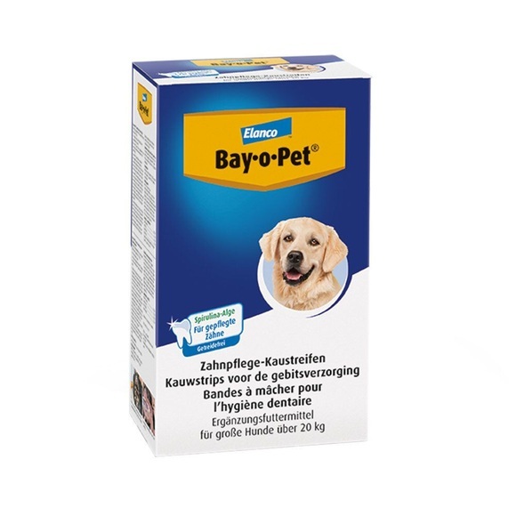 Bayer Bay-o-Pet® Zahnpflege Kaustreifen mit Alge für große Hunde