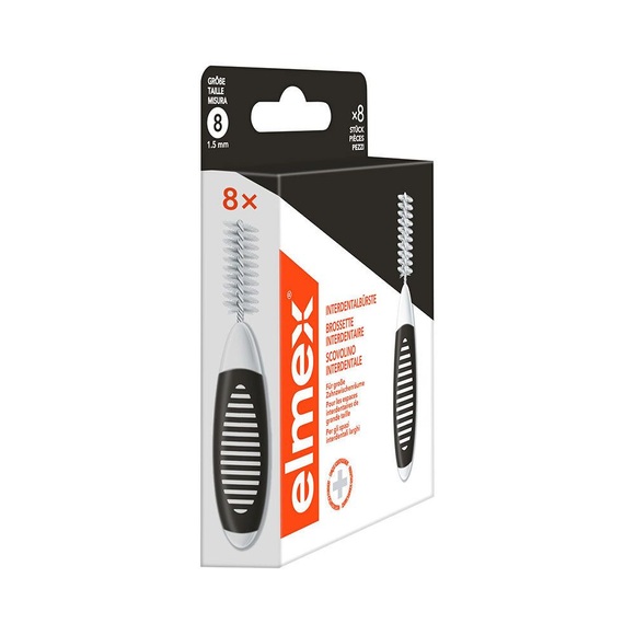 elmex® Interdentalbürsten Schwarz Größe 8