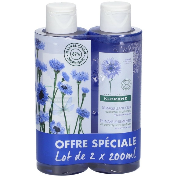 Klorane - 2er-Set Makeup-Entferner Cornflower - 2 x 200 ml
