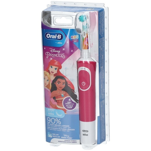 Oral B Elektrische Kinderzahnbürste Disney Princess, Aufsteckbürsten: 1 Stk.