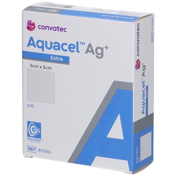 AQUACEL Ag+ Extra Kompresse 5x5cm (10 Stück)