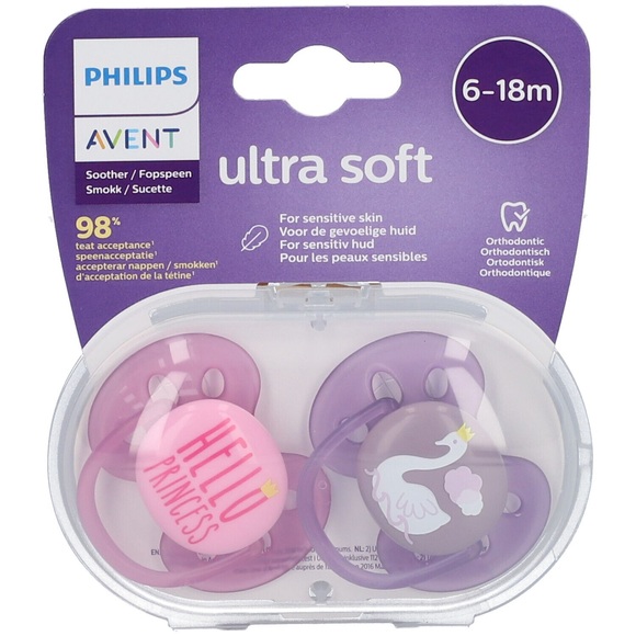 AVENT Schnuller Ultra Soft 6-18 Monate (Farbe nicht wählbar)