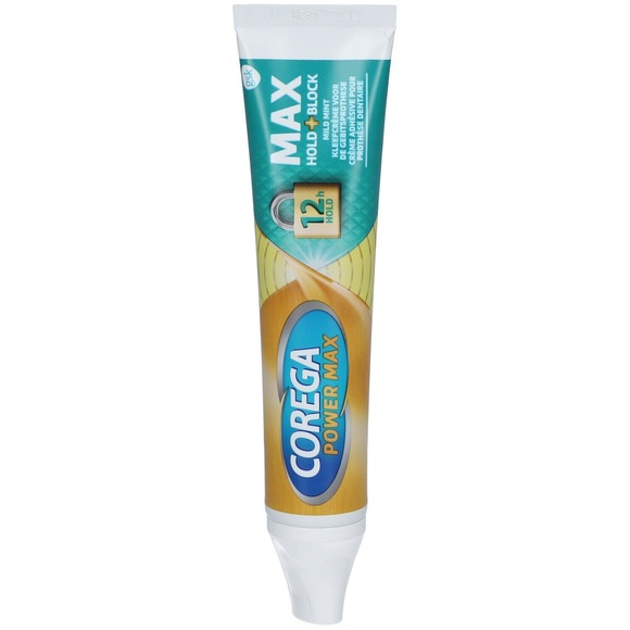 COREGA POWER MAX HAFTCREME FÜR ZAHNPROTHESEN COREGA MAX BLOCK