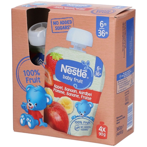 Nestle Baby Fruit® Trinkflaschen Apfel-Banane-Erdbeere