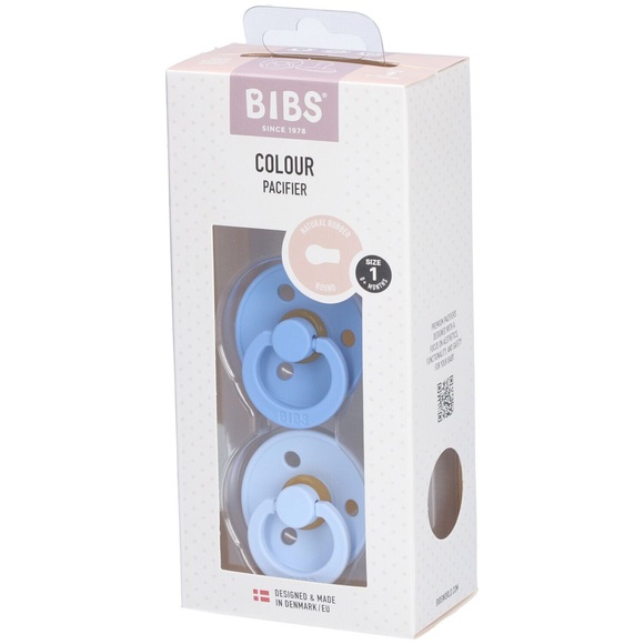 BIBS Schnuller Colour Sky Blue / Baby Blue 0-6 Monate, 2 Stk.