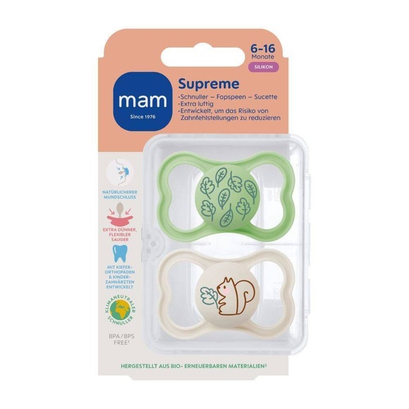 MAM Supreme Fopspeen Silikon Unisex 6-16