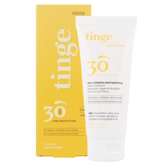 Tinge Mineral Sun Cream Spf30 High Protection
