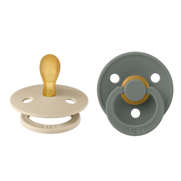 BIBS® Schnuller Colour Symmetrischer Sauger Vanilla/Pine 0-6 Monate, 2 Stk.
