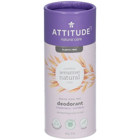Attitude Oatmeal Sensitive Natural Care Attitude Oatmeal Sensitive Natural Care Baking soda free deodorant ? chamomile deodorant