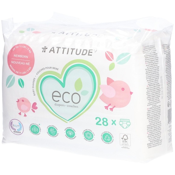 Attitude - Windeln Newborn 28 Stk. | bis 5 kg