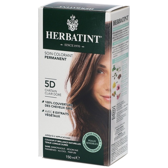 Herbatint® 5D hell golden Kastanienbraun permanent Haar Coloration