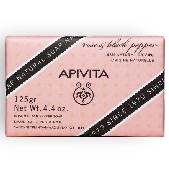 Apivita Natürliche Seife mit Rose & schwarzem Pfeffer