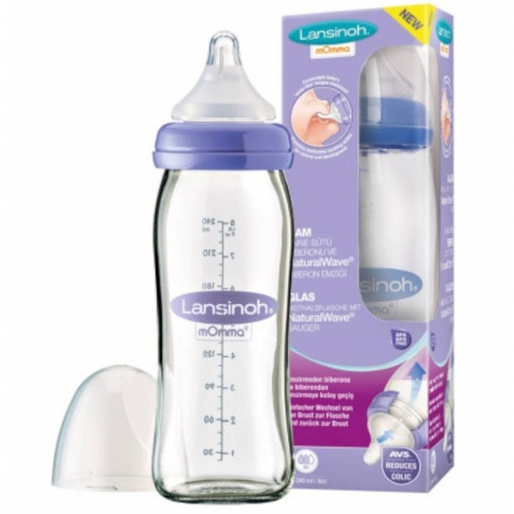 Lansinoh Weithalsflasche mit NaturalWave™ Sauger