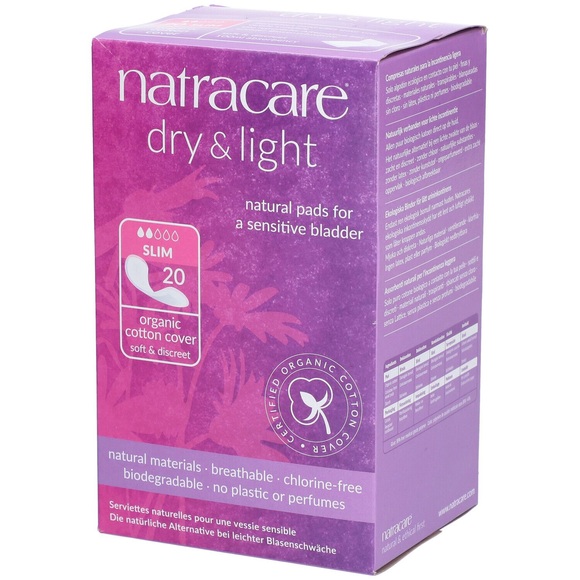 Natracare Dry + Light Damenbinden Bei Inkontinenz 20 StĂĽck