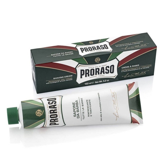 Proraso Green Shaving Cream Tube with Eucalyptus Oil 150ml/5oz