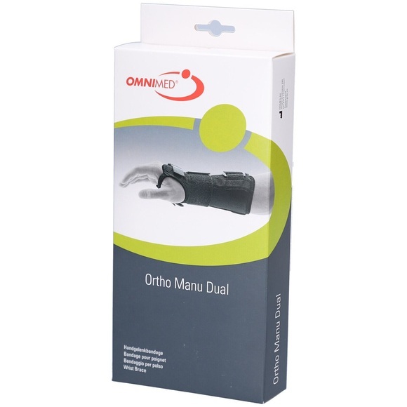 OMNIMED Ortho Manu Dual Handgelenkba M schwarz (1 Stück)