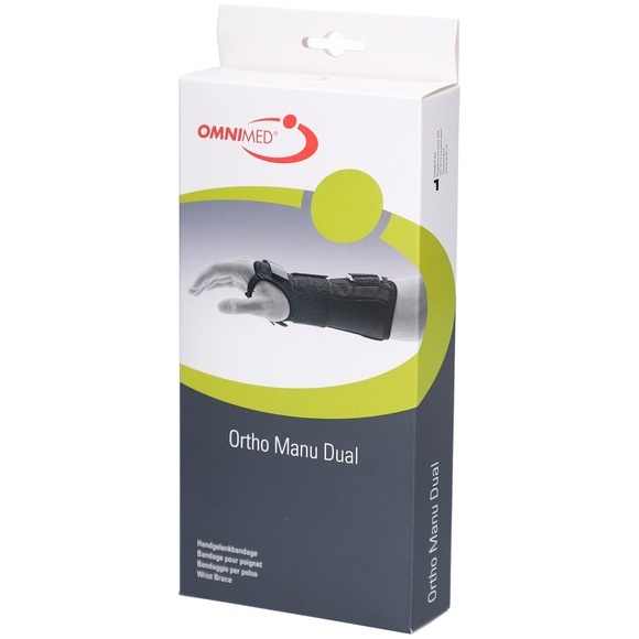 OMNIMED Ortho Manu Dual Handgelenkba L schwarz (1 Stück)