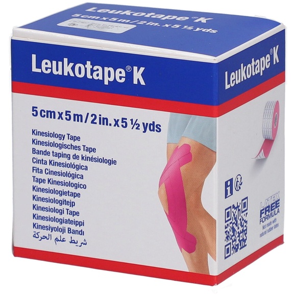 Leukotape K Pflasterbinde 5mx5cm pink (1 Stück)