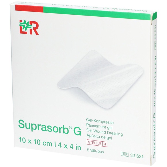 Suprasorb G Gel-Kompresse 10x10cm (5 Stück)