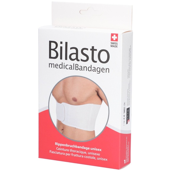 Bilasto Rippenbruchbandage M weiss Unisex (1 Stück)