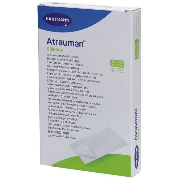 Atrauman Silicone 5x7cm steril (5 Stück)