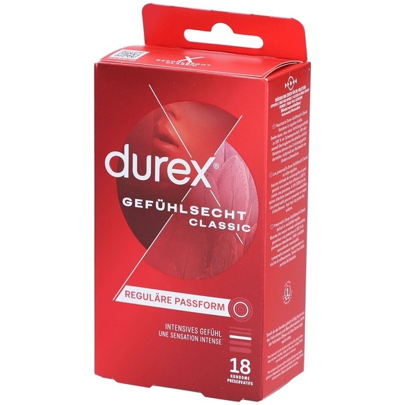 Durex Gefühlsecht Classic Präservativ (18 Stück)