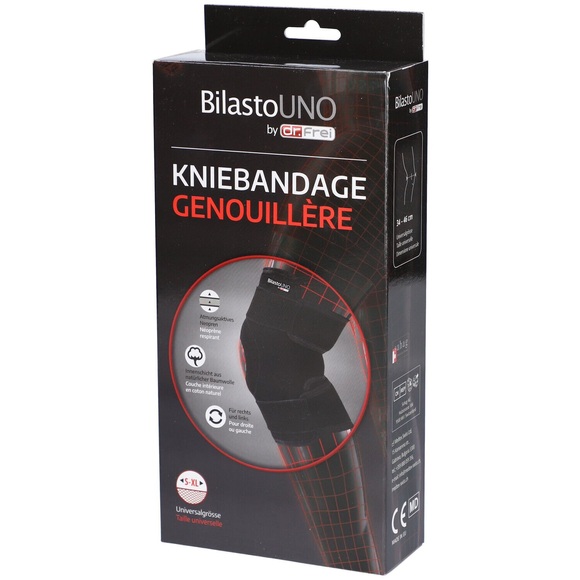 Bilasto Uno Kniebandage S-XL mit Velcro (1 Stück)