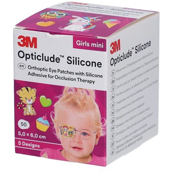 Opticlude Silicone Augenverband 5x6cm Mini Girls (50 Stück)