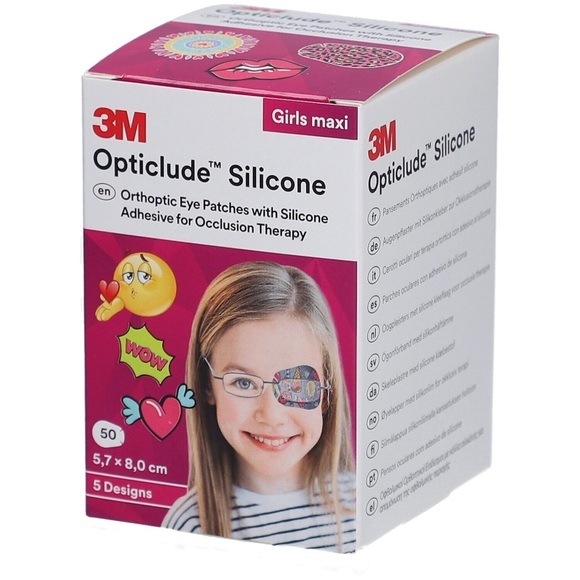 Opticlude Silicone Augenverband 5.7x8cm Maxi Girls (50 Stück)