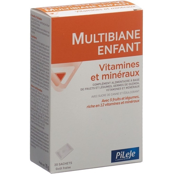 MULTIBIANE Kinder Vitamine und Mineralstoffe Pulver (20 Stück)