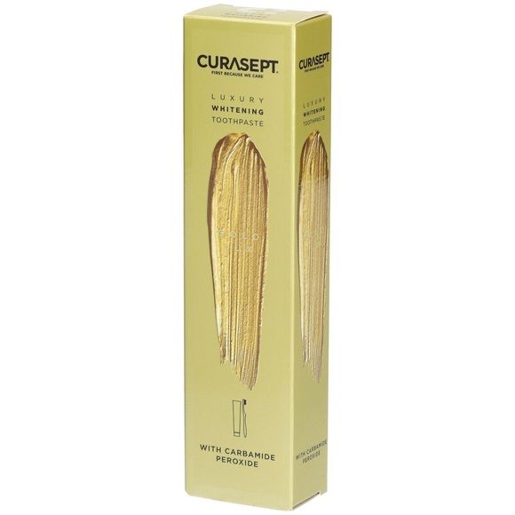 CURASEPT Zahnbürste plus Gold Luxury Whitening Zahnpasta (2-teilig)