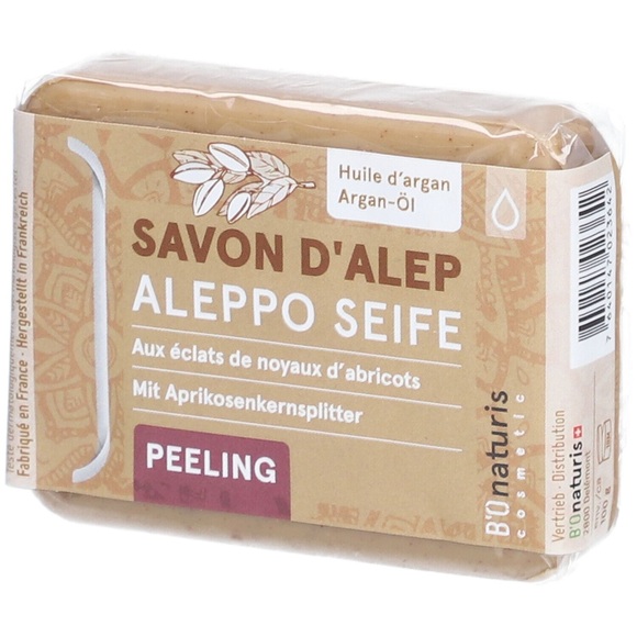 BIOnaturis ALEPPO Seife 3 % Lorbeer-Öl Peeling mit Arganöl (100 g)