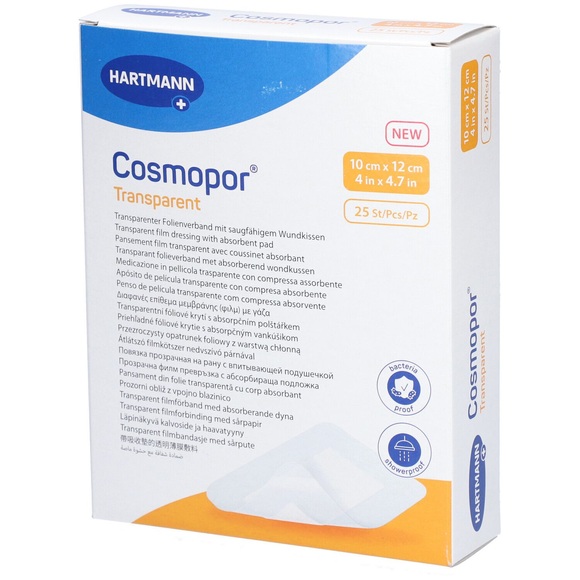Cosmopor Transparent, 10x12cm, steril (25 Stk)