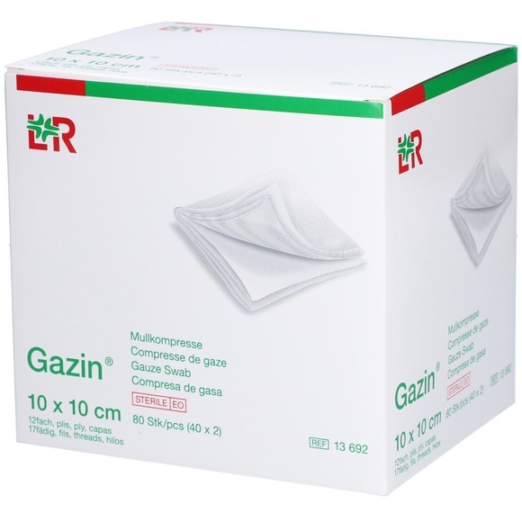 Gazin Mullkompresse 10x10cm 12fach steril (40x2 Stück)