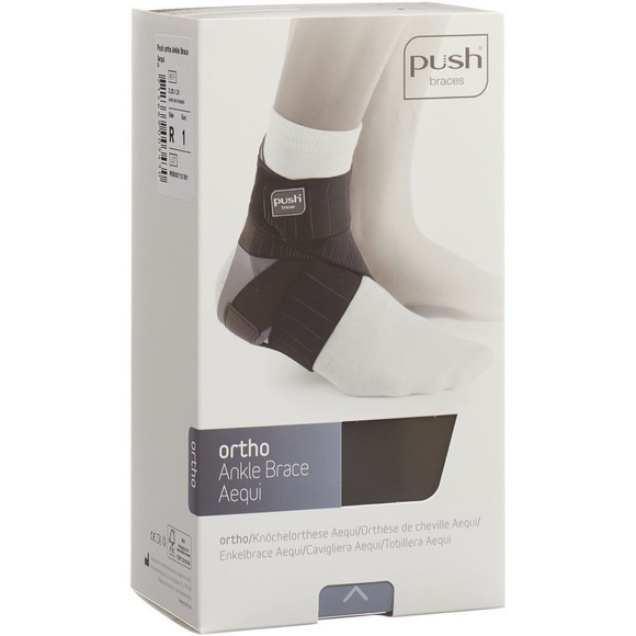 push Fussgelenkband 34-40cm recht grau (1 Stück)