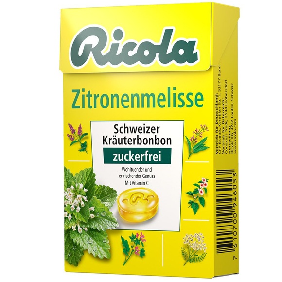 Queisser Pharma GmbH & Co. KG Ricola® Schweizer Kräuterbonbons Box Zitronenmelisse ohne Zucker