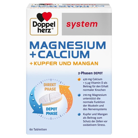 Queisser Pharma GmbH & Co. KG Doppelherz® system Magnesium + Calcium + Kupfer UND Mangan