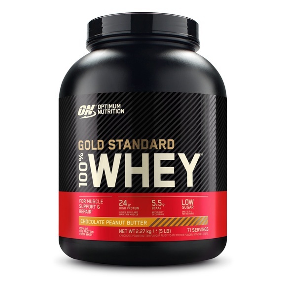 Optimum Nutrition 100 % Whey Gold Standard, Schokolade-Erdnussbutter, Pulver