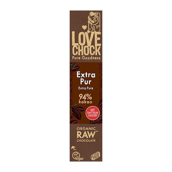 Lovechock Bio rohe Schokolade Bars, Extra Pur