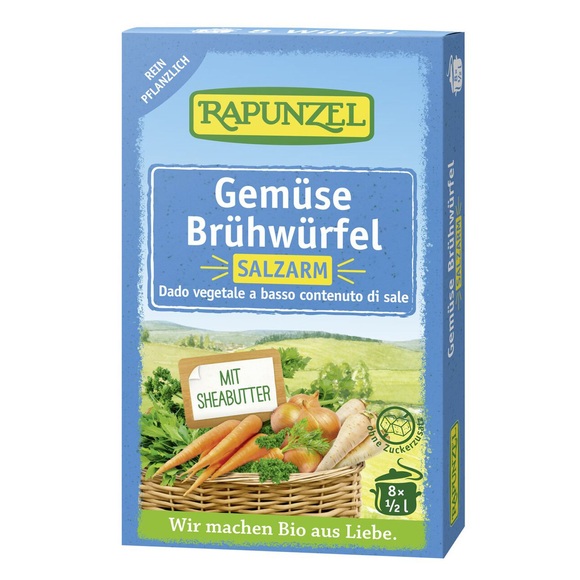 Rapunzel Gemüse Brühwürfel salzarm (8 Stück)