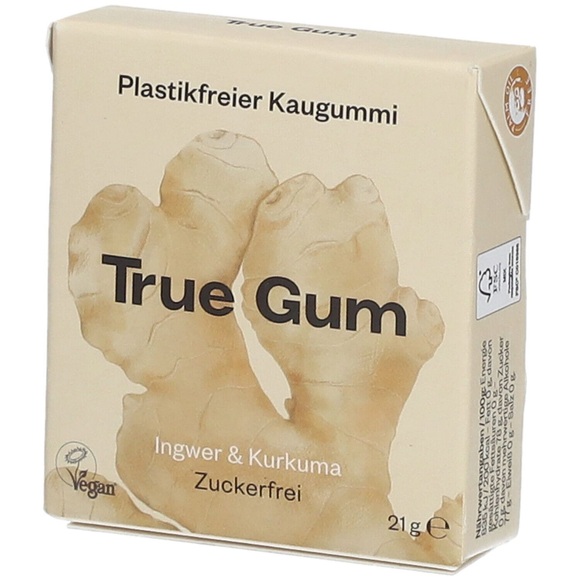 True Gum Kaugummi Ingwer & Kurkuma 21 g