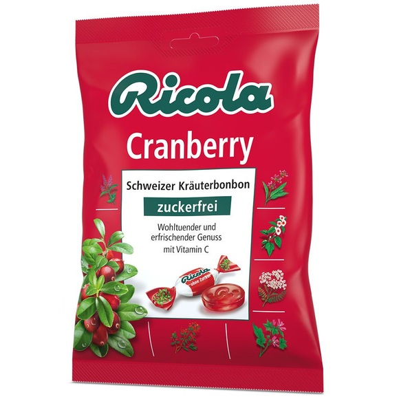 Queisser Pharma GmbH & Co. KG Ricola® Schweizer Kräuterbonbons Cranberry ohne Zucker