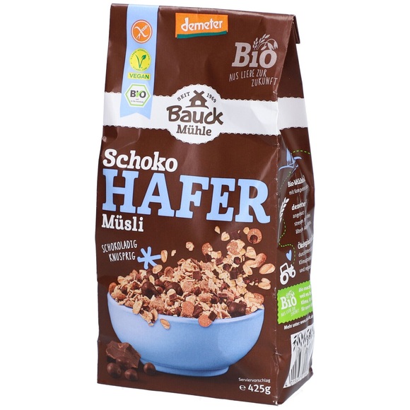 Bauckhof Bio Glutenfreies Hafermüsli, Schokolade