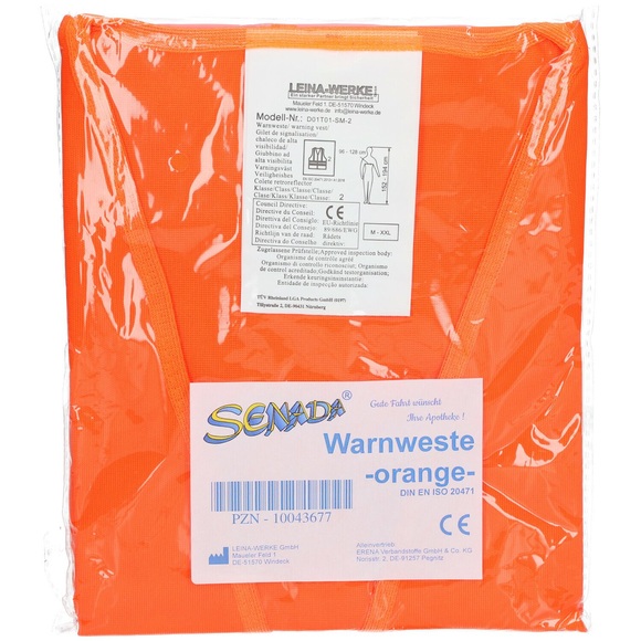 Warnweste, universell passend orange