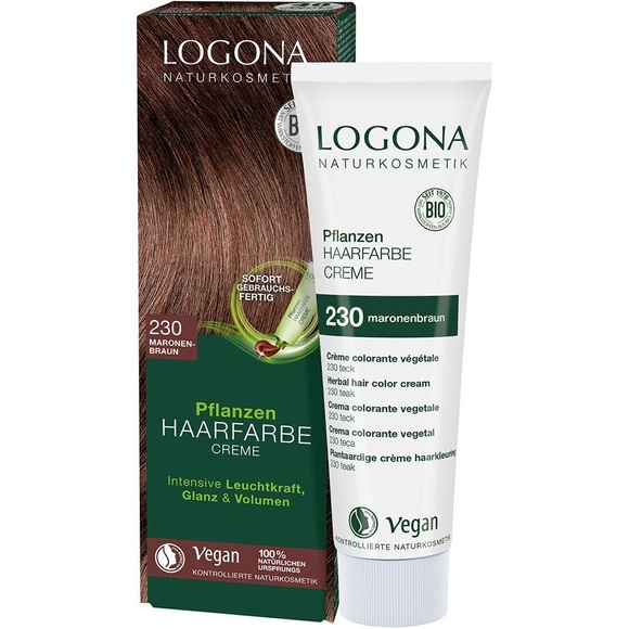 Logona Creme 230 Maronenbraun Pflanzen-Haarfarbe Creme 150ml