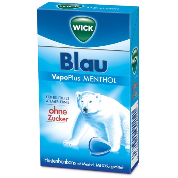 Candy Wick Blau VapoPlus Menthol ohne Zucker